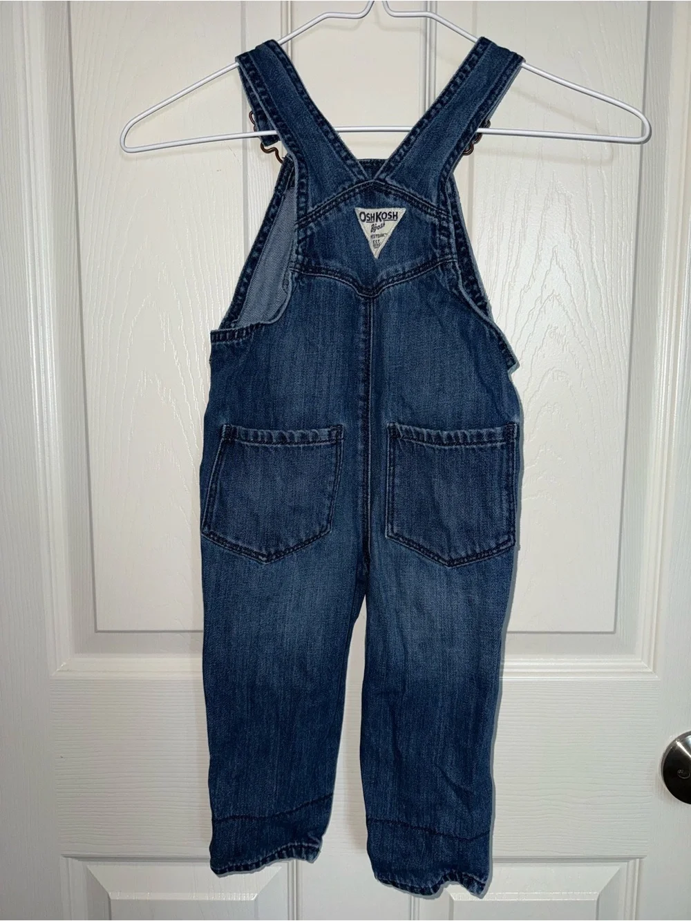 OshKosh B'gosh Dark Blue Denim Kids Overalls with Star Details